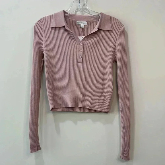 Calvin Klein Jeans Ribbed Long Sleeve Sweater XS - Picture 1 of 12